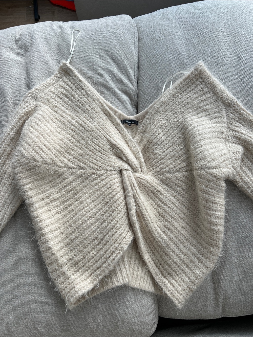 Front Cross/Back Vneck Sweater